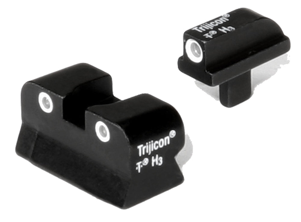Trijicon 600145 Bright & Tough Night Sights Green/Tritium White Outline Front Sight-Green/Tritium White Outline Rear Sight Colt 1911 0.055 Tang