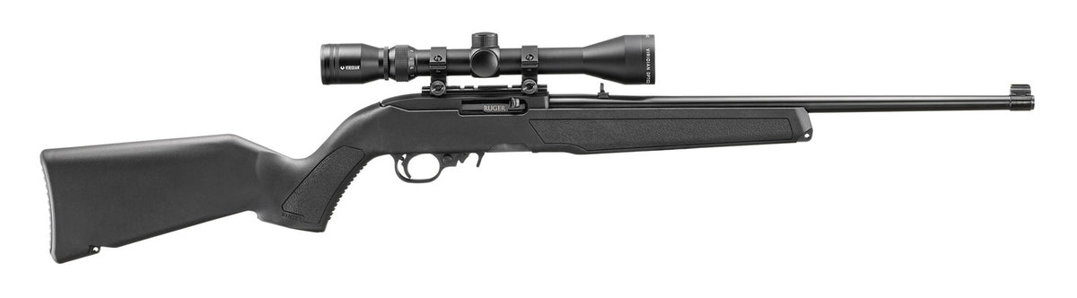 Ruger 10/22 w/Optic 22 LR 10+1 18.50" Satin Stainless Steel Barrel & Drilled & Tapped Receiver, Black Fixed w/M-LOK Polymer Stock, Viridian EON 3-9x40mm Scope