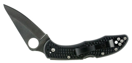 Spyderco C11PBK Delica 4 2.88" Folding Drop Point Plain VG-10 SS Blade/Black Textured FRN Handle Includes Pocket Clip