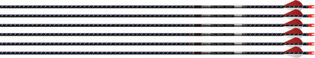 EASTON ARROW FMJ 5MM 300 W/ 2" BULLY VANES 6-PACK AUTUMN ORG