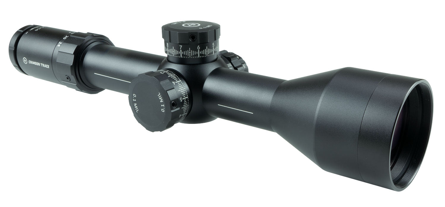 CRIMSON TRACE 5 SERIES TACTICAL RIFLESCOPE RED LED ILLUMINATED RETICLE 3-24X56MM MIL/MIL FFP