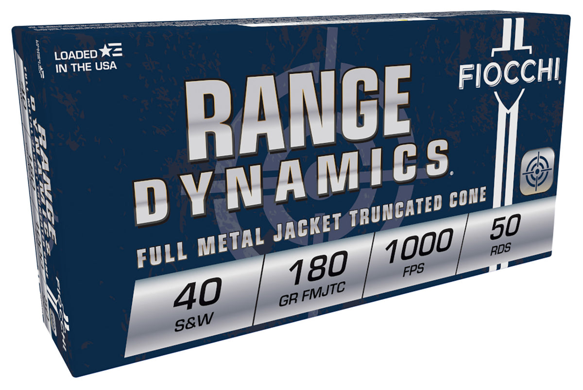Fiocchi .40 S&W Range Dynamics 180gr FMJ TC Ammo