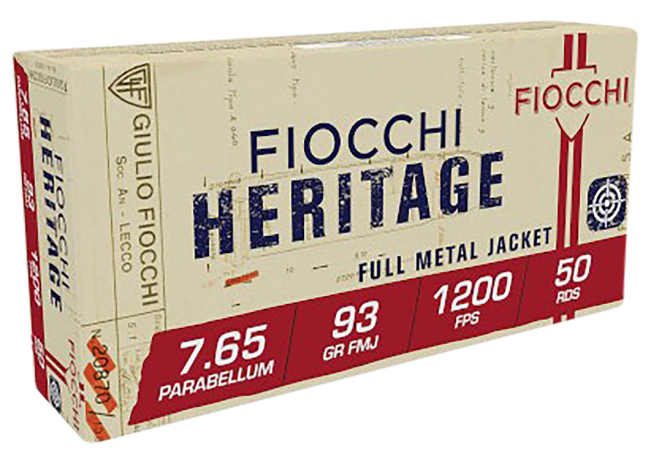Fiocchi .30 Luger Heritage 93gr SJSP Ammo