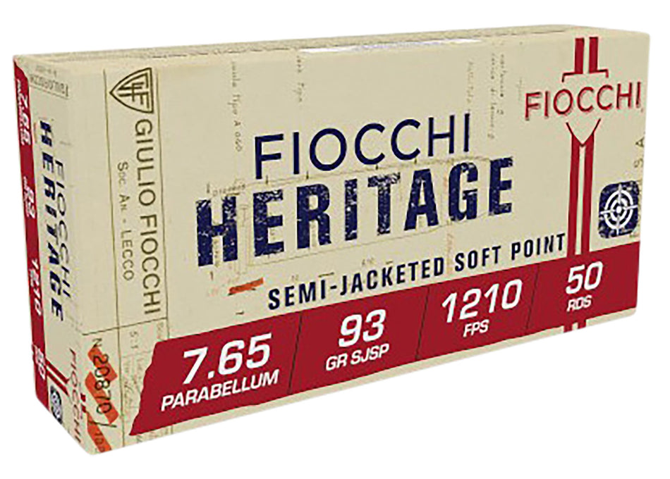 Fiocchi 7.65x21mm Parabellum Heritage 93gr JSP Ammo