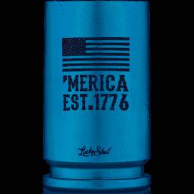 2 MONKEY TRADING SPIRIT SHOT GLASS  30MM A10  BLUE 'MERICA