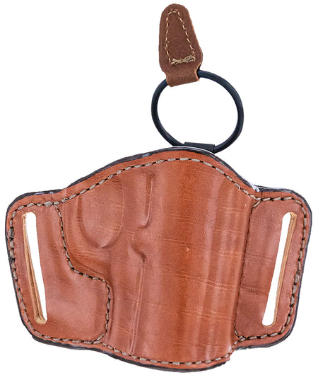 Bianchi 19256 105 Minimalist OWB Size 14 Tan Leather Belt Slide Compatible w/Sig P365/Glock 42/Bersa Thunder/S&W 1911 Belt Up to 1.75" Wide Right Hand