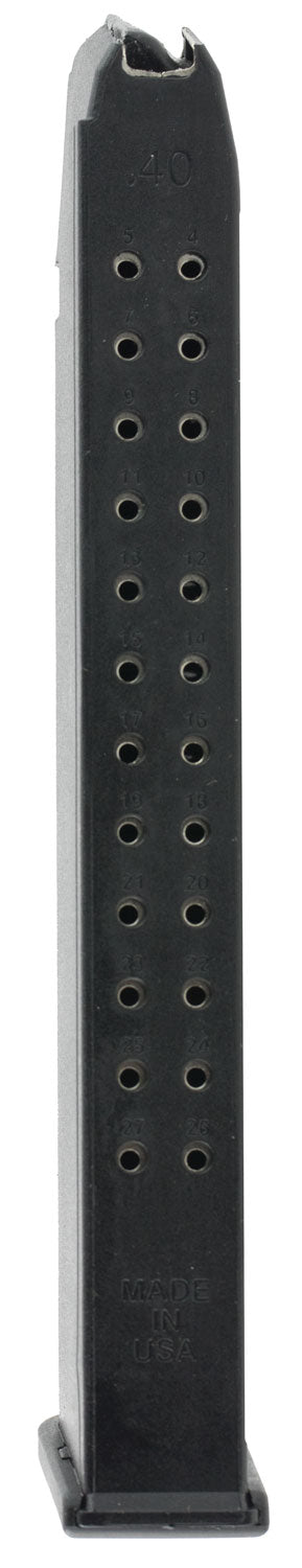 ProMag GLKA13 Standard 25rd 40 S&W Compatible w/Glock 22/23/27 Black DuPont Zytel Polymer