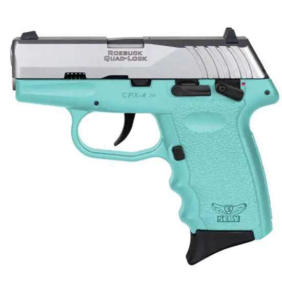 SCCY CPX-4TT 380 PSTL STS/S-BLUE DOUBLE SIDED SAFETY