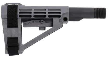 SB TACTICAL SBA4 STEALTH GRAY 5?-POSITION ADJUSTABLE W/ 6 POS MIL?SPEC CARBINE EXT