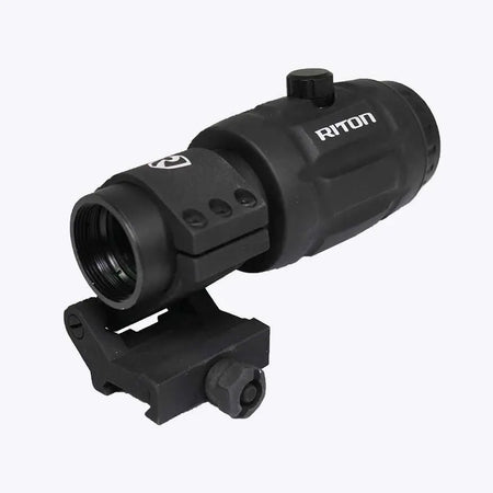 RITON X1 TACTIX MAG 3X MAGNIFIER 3 HD GLASS 2POS MOUNT 30MM TUBE SFP MATTE