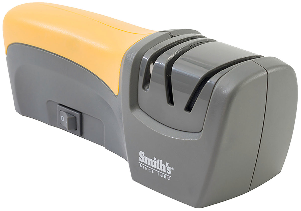 Smiths Products 50005 Electric Sharpener Compact Style with Ceramic Coarse Sharpening Material & Gray Synthetic Handle