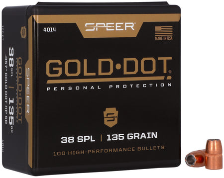 Speer 4014 Gold Dot Personal Protection 38Special 135gr Hollow Point 100 Per Box/5 Case