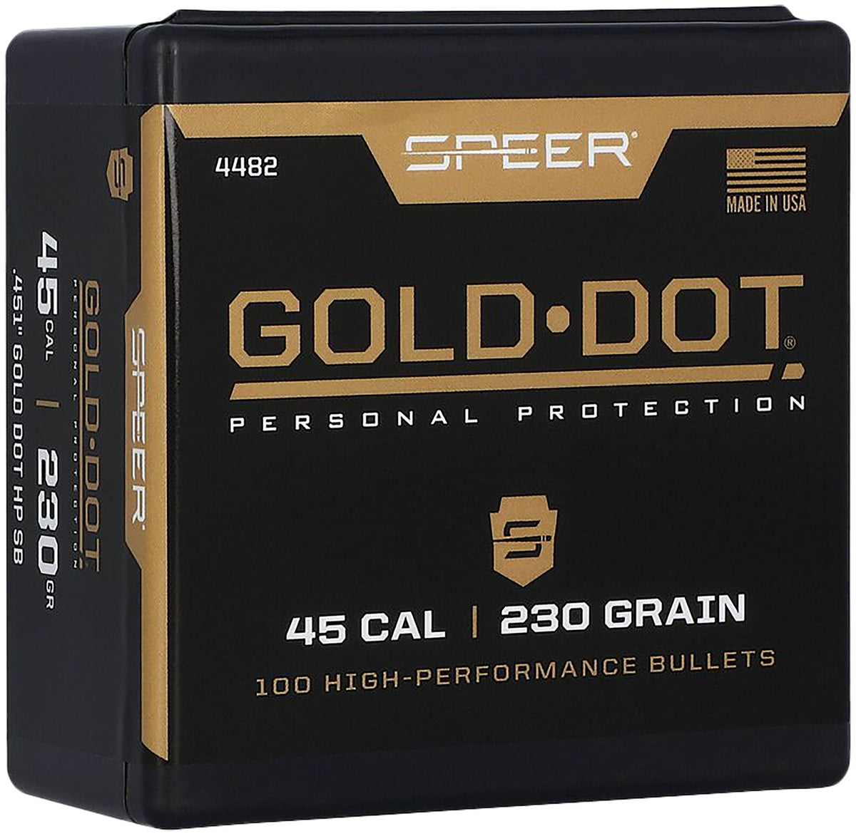 Speer 4482 Gold Dot Personal Protection 45Cal 230gr Hollow Point 100 Per Box/5 Case