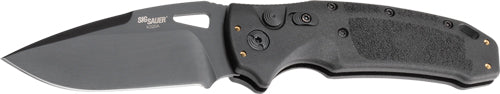 HOGUE K320A NITRON 3.5" AUTO FOLDER DROP PT BLADE POLY BLK
