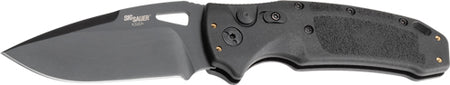 HOGUE K320A NITRON 3.5" AUTO FOLDER DROP PT BLADE POLY BLK