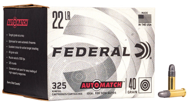 Federal .22 LR Champion Training 40gr LRN Ammo - 325 Rounds