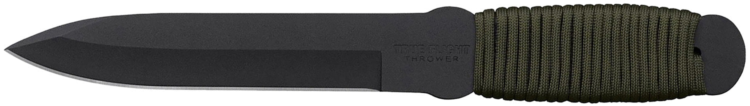 Cold Steel 80TFTC True Flight Thrower 6.75" Fixed Spear Point Plain Black 1055 Carbon Steel Blade/Paracord Wrap OD Handle
