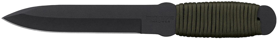 Cold Steel 80TFTC True Flight Thrower 6.75" Fixed Spear Point Plain Black 1055 Carbon Steel Blade/Paracord Wrap OD Handle