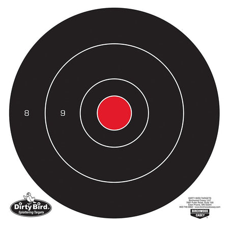 Birchwood Casey 35012 Dirty Bird 12" Bullseye Tagboard Hanging Black/White 12 PK