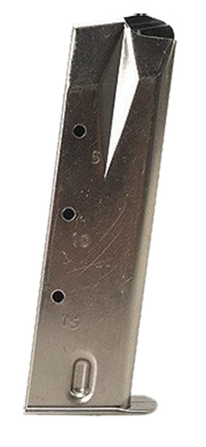 Mec-Gar MGRP8515N Standard Nickel Detachable 15rd 9mm Luger for Ruger P95/P85/P89/P93/P94