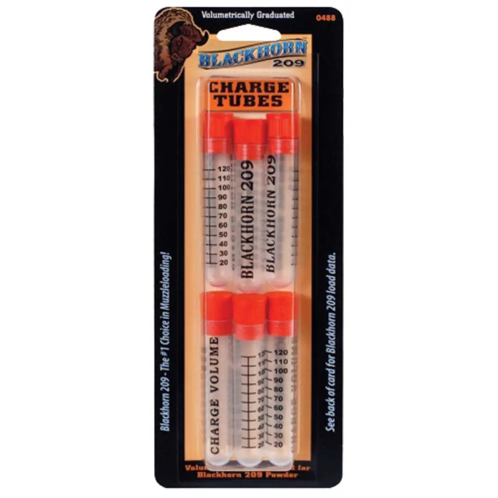 HODGDON BLACKHORN 209 MZL CHARGE TUBES 120GR 6 PER PACK NO POWDER( 12 PER CASE )