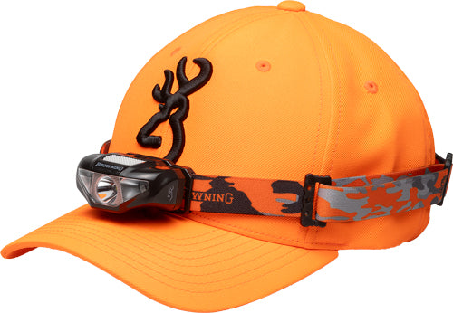 BROWNING CAP/HEADLAMP COMBO BLAZE ORG W/100 LUMEN LIGHT!