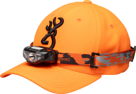 BROWNING CAP/HEADLAMP COMBO BLAZE ORG W/100 LUMEN LIGHT!