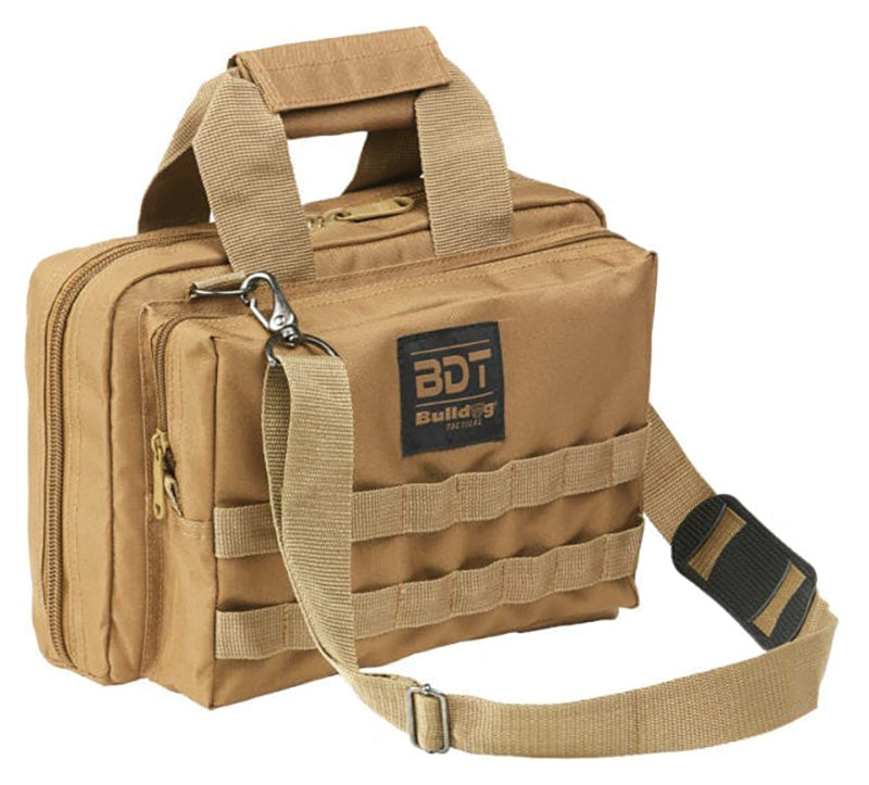 DELUXE 2 PISTOL RANGE BAG W/ STRAP & MOLLE 672352012712