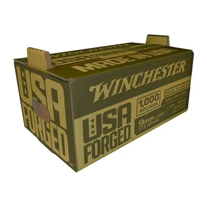 Winchester 9mm Luger / Parabellum USA Forged 115gr FMJ Ammo
