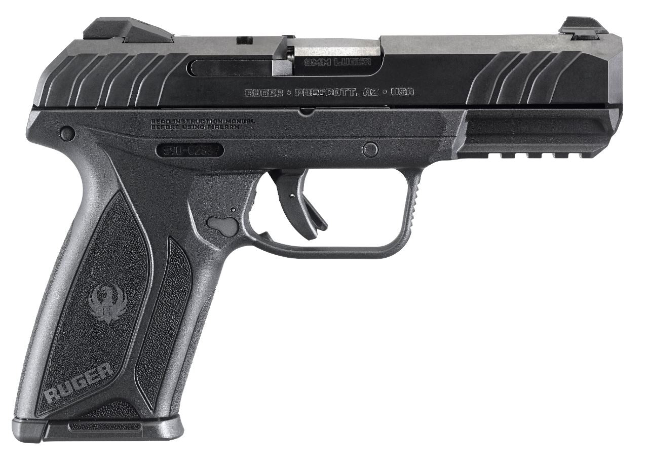 Ruger 3810 Security-9 9mm Luger 15+1 4" Black Steel Barrel, Black Oxide Serrated Steel Slide, Black Polymer Frame w/Picatinny Rail, Black Polymer Grip