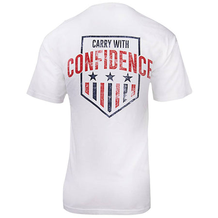 GLOCK CARRY WITH CONFIDENCE T SHIRT RED WHITE AND BLUE 2X LARGE
