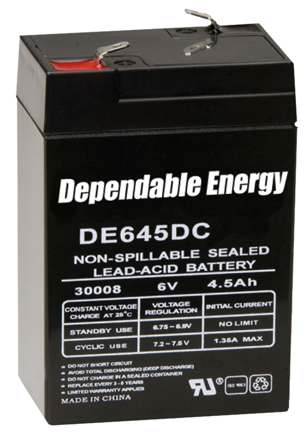 American Hunter DE30052 HR Rechargeable Battery 6 Volt 4.5 AMP