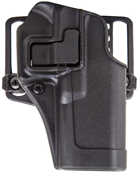 Blackhawk 410502BKL Serpa CQC OWB Size 02 Matte Black Polymer Belt Loop/Paddle Compatible w/Glock 19/23/32/36/45 Left Hand