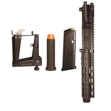 ATI MS 9MM CONVERSION KIT W/ COMPLETE 5.5" UPPER 7" KM RAIL BUFFER 1-10RD ETS MAG