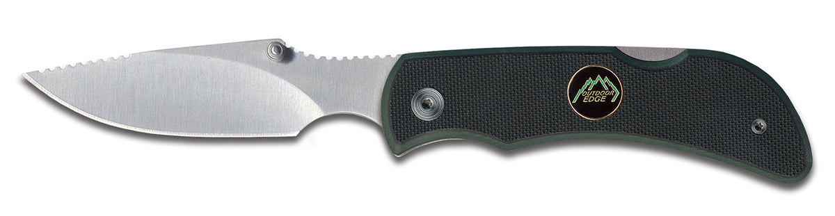 Outdoor Edge CL10C Caper Lite 2.50" Folding Plain AUS8 SS Blade G10 Black Handle