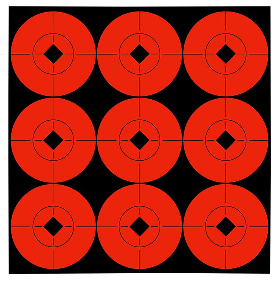 Birchwood Casey 33902 Target Spots Self-Adhesive Paper Black/Orange 2" Bullseye 90 Pack