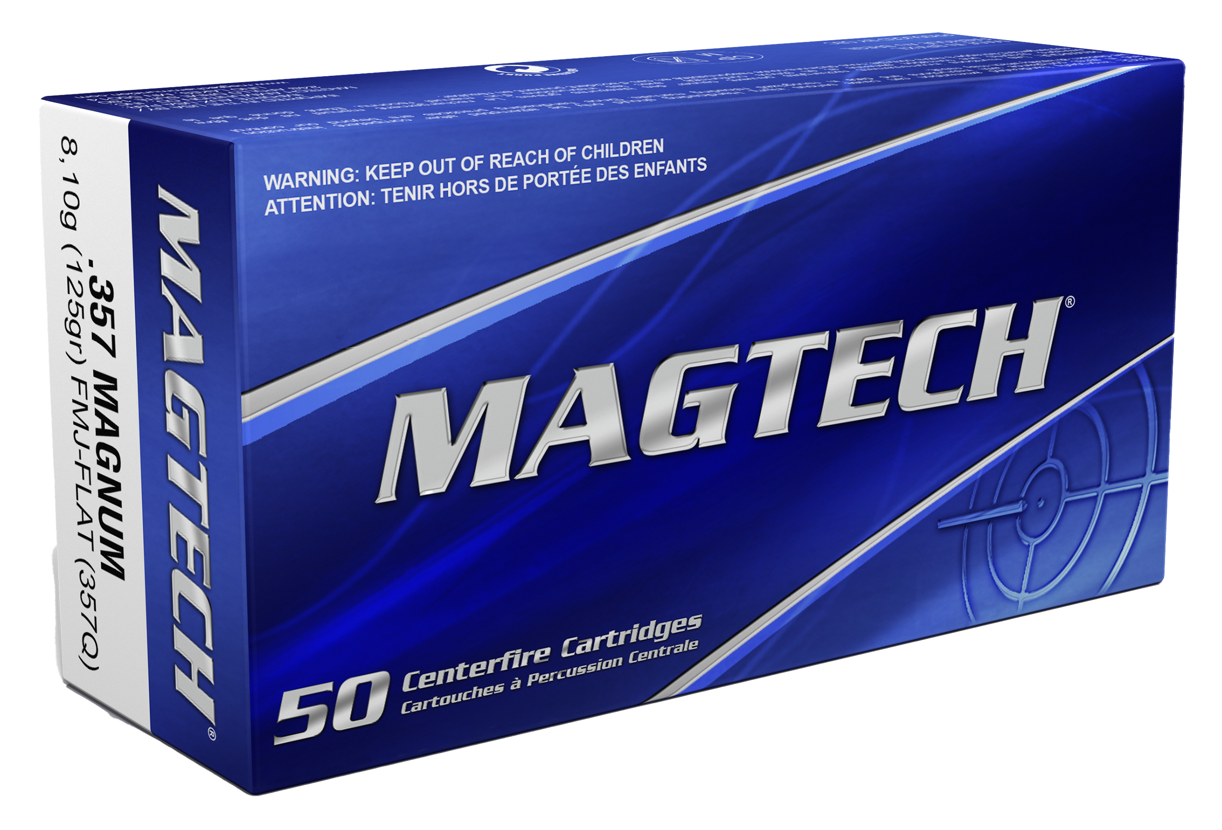 Magtech .357 Magnum Sport Shooting 125gr FMJ Flat Ammo