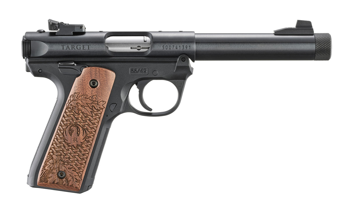 Ruger 40192 Mark IV 22/45 Collector's Series 22 LR 10+1 5.50" Blued Threaded Bull Barrel, Blued Ally Steel Receiver, Blued Polymer Frame w/Engraved American Walnut Grip