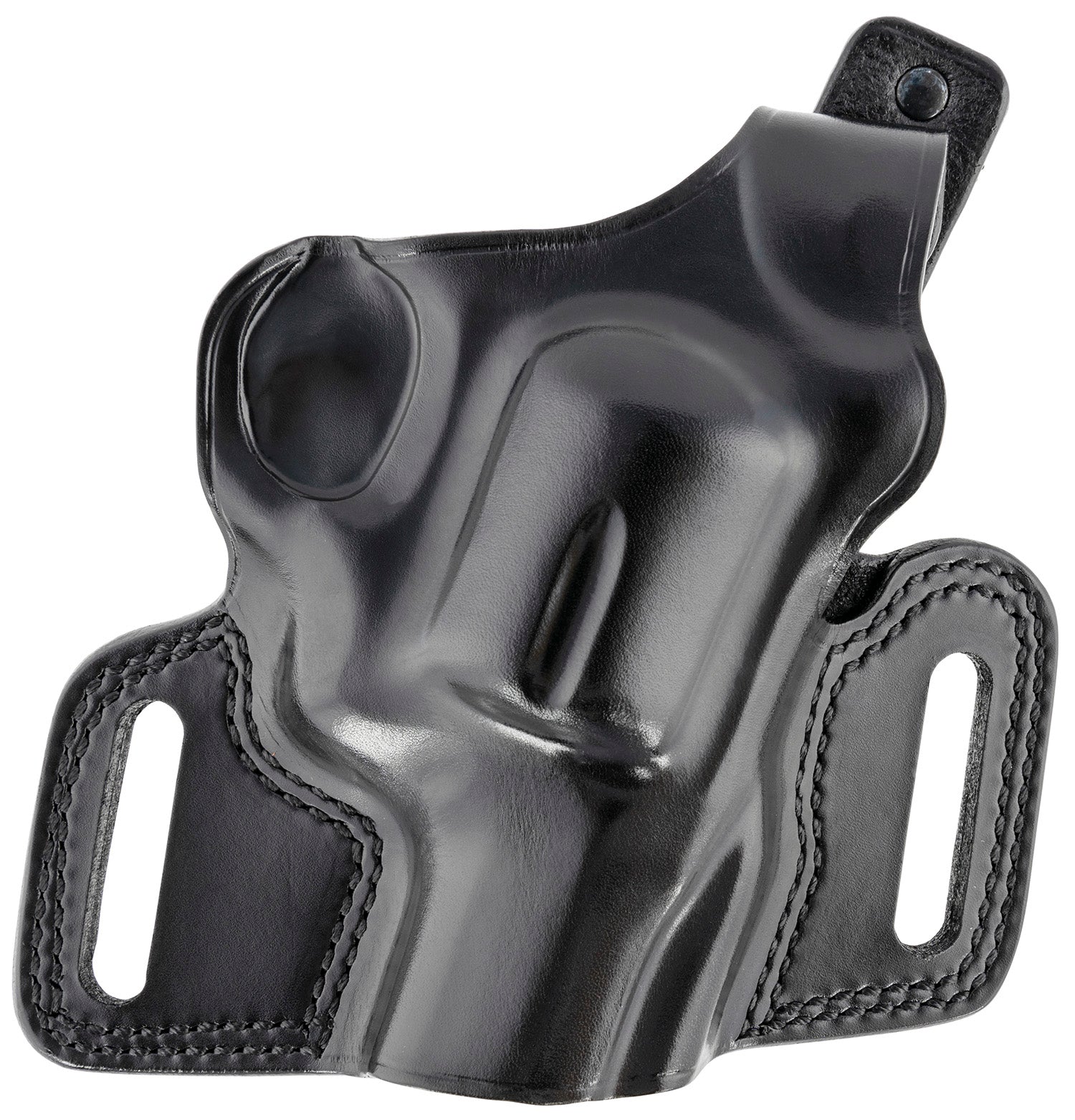 Galco SIL126B Silhouette OWB Black Leather Belt Slide Fits S&W N Frame Fits 2-4" Barrel Right Hand