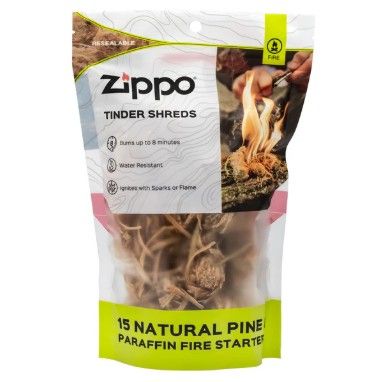 ZIPPO TINDER SHREDS 15 PIECE BAG