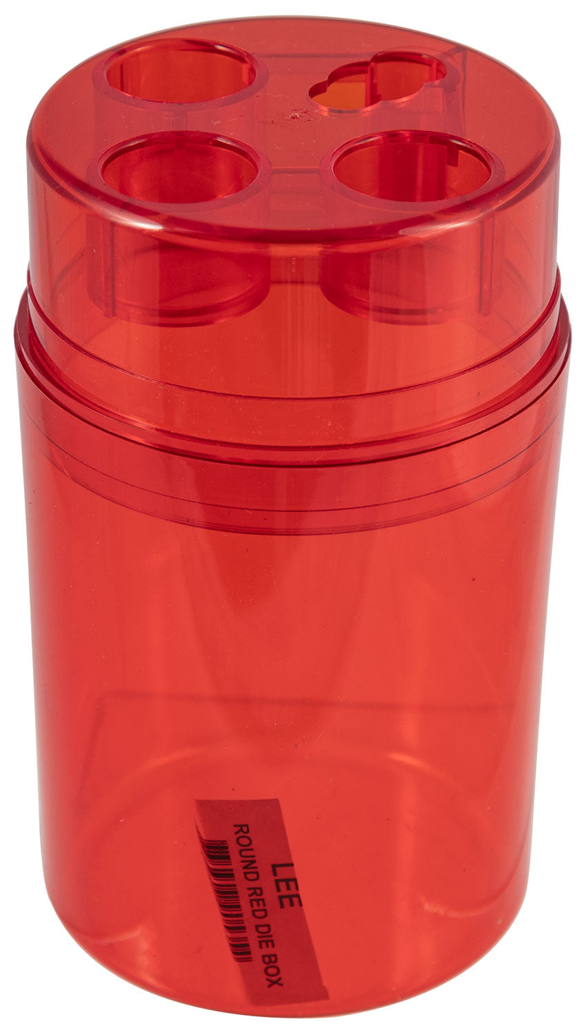 LEE DIE STORAGE BOX FOR 3 DIES ROUND STYLE RED PLASTIC