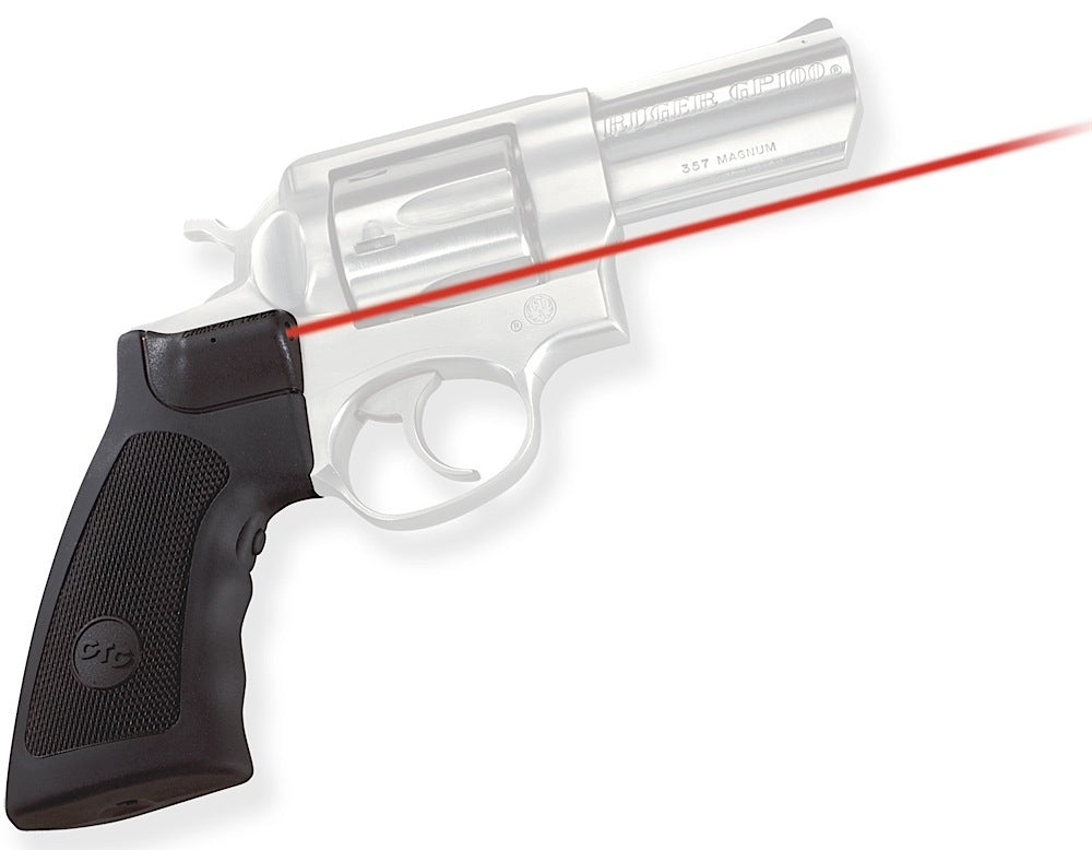 Crimson Trace 011790 Lasergrips Fits Ruger Alaskan/GP100/Super Redhawk, Red Laser 633nM Wavelength 5mW Output, Black Polymer