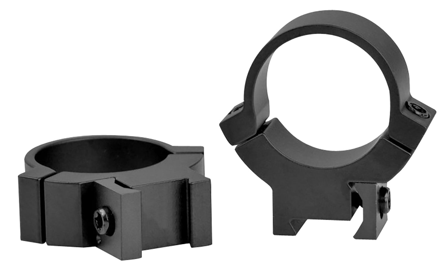 Warne 721M Rimfire 70/30 Horizontal Split Matte Black Steel 1" Tube Medium 3/8"/11mm Dovetail 0 MOA