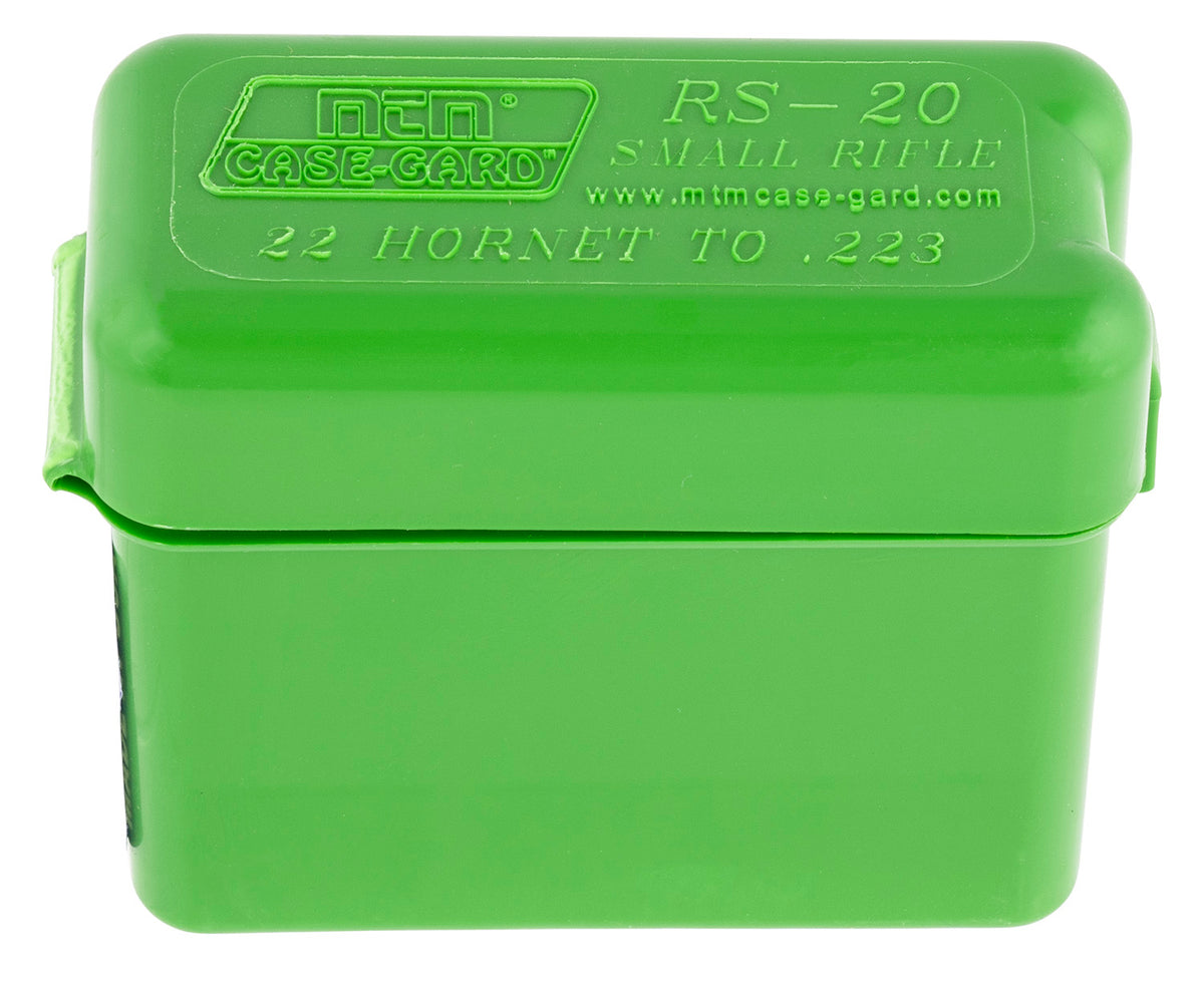 MTM Case-Gard RL2010 Ammo Box Belt Style Multi Caliber Green Polypropylene 20rd