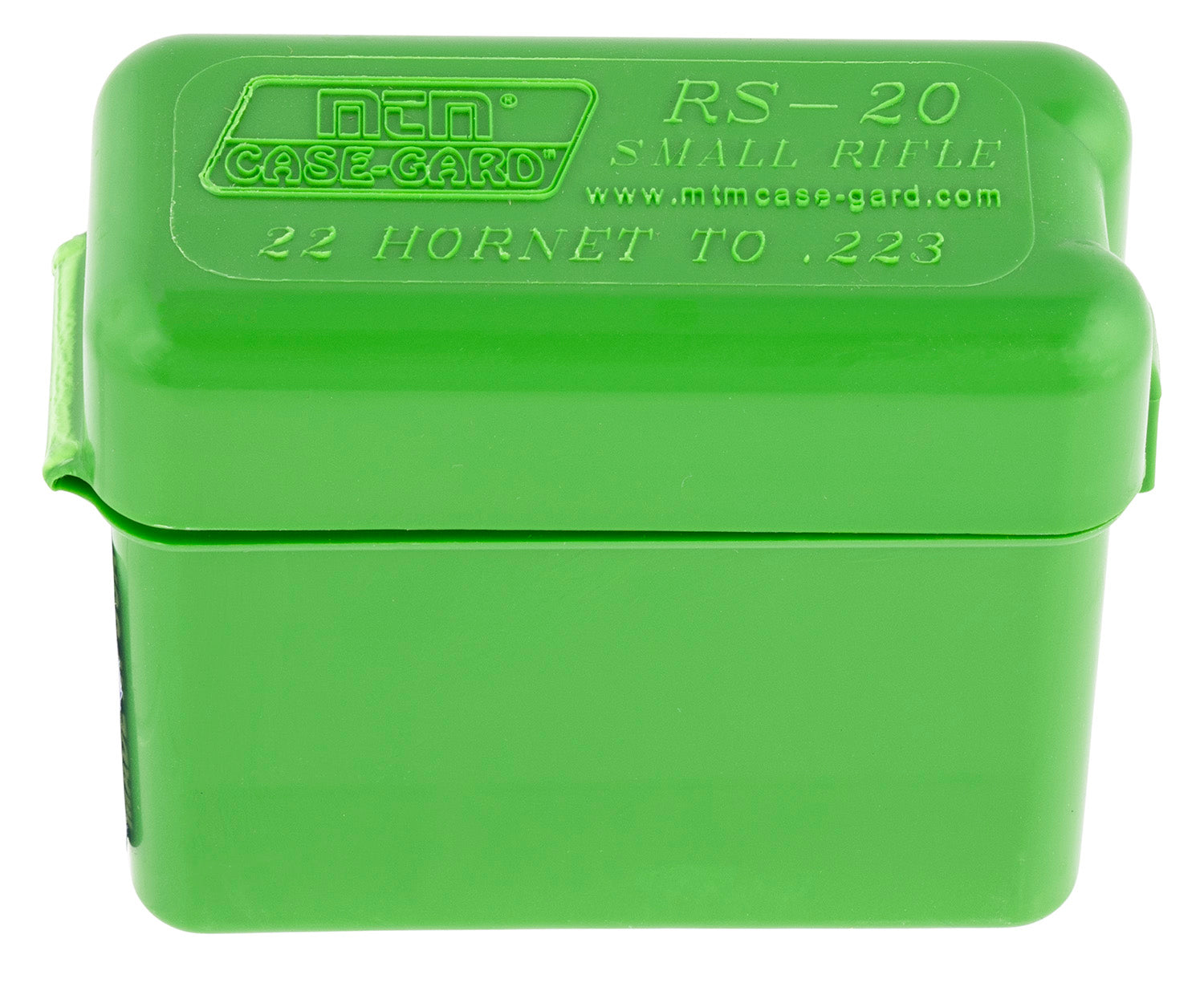MTM Case-Gard RL2010 Ammo Box Belt Style Multi Caliber Green Polypropylene 20rd