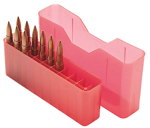 MTM Case-Gard J20M29 Slip-Top Ammo Box Multi-Caliber Clear Red Polypropylene 20rd