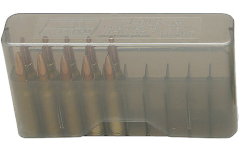 MTM Case-Gard J20XS41 Slip-Top Ammo Box Multi-Caliber Clear Smoke Polypropylene 20rd