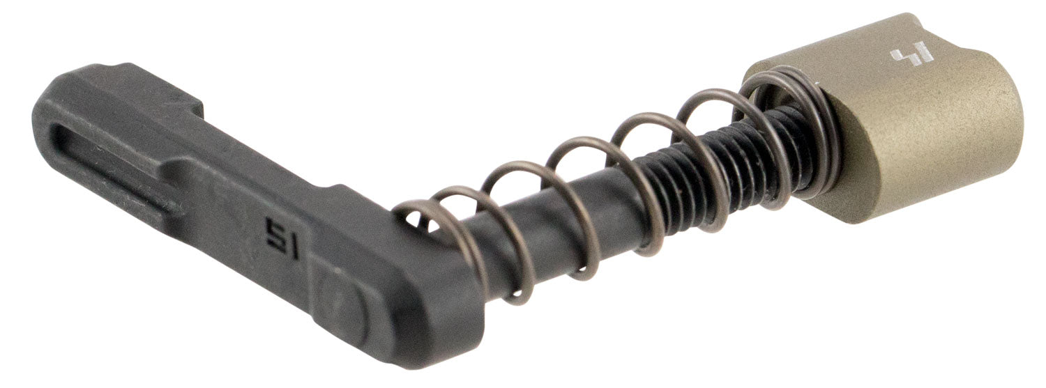 Strike Industries ARSMCFDE Magazine Catch made of Black Steel with Flat Dark Earth 6061-T6 Aluminum Release Button for AR-Platform