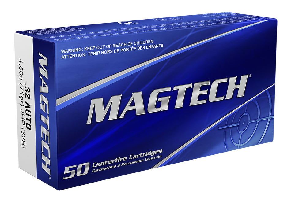 Magtech 32B Range/Training Jacketed Hollow Point 71 Grain .32 ACP 905 fps