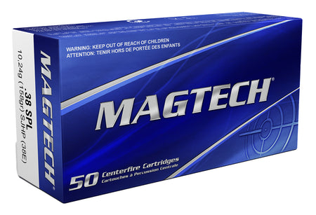 Magtech 38E Range/Training Semi Jacketed Hollow Point 158 Grain .38 Special 807 fps